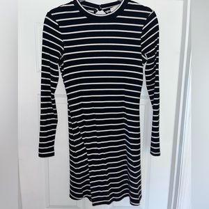 Love fire striped black dress